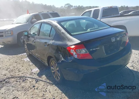 2012 Honda Civic Ex z USA, uszkodzony, nr VIN 2HGFB2F80CH538485